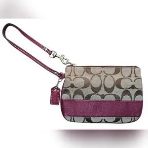 Coach Signature Crossgrain Wristlet New With Out Tags
