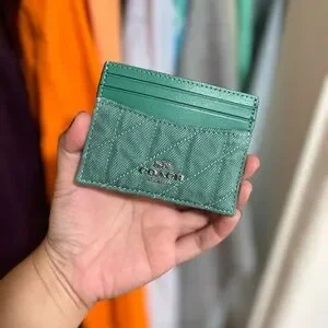 COACH Slim ID Card Case Denim