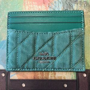 COACH Slim ID Card Case Denim