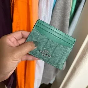 COACH Slim ID Card Case Denim