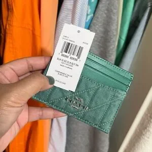 COACH Slim ID Card Case Denim