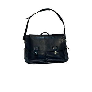 Coach Vintage Unisex Black Leather Briefcase Bag #0532