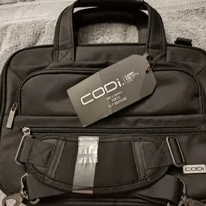 CODI 14.1" Unisex Black Briefcase Laptop Business Career Office Travel