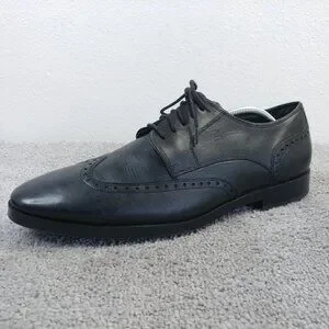 Cole Haan Grand OS Jefferson Wingtip Oxford Mens 11.5 Shoes Black Leather C23795