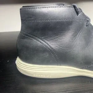 Cole Haan Grand Tour Mens Leather Casual Chukka Boots Size 10.5 M Black C31366