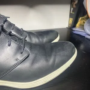 Cole Haan Grand Tour Mens Leather Casual Chukka Boots Size 10.5 M Black C31366