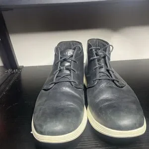 Cole Haan Grand Tour Mens Leather Casual Chukka Boots Size 10.5 M Black C31366