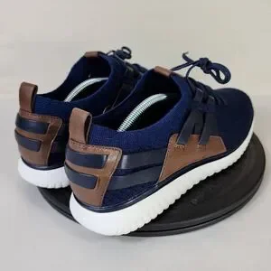 Cole Haan Men's Grand Motion Stitchlite Woven Sneaker Blue Black Brown Size 11.5