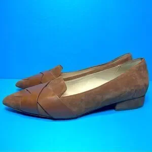 Cole Haan Womens Camila Point Skimmer Suede Leather Brown Flats 6B