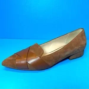 Cole Haan Womens Camila Point Skimmer Suede Leather Brown Flats 6B
