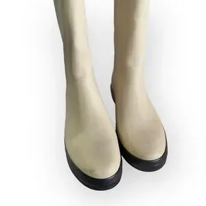 Cole Haan X Nike Air Womens Rubber Tall Rain Boots Beige Neutral Classic Size 10