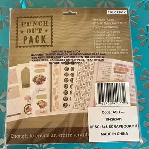 Colorbok Punch Out Pack Vintage Rose 8x8 Scrapbook Kit