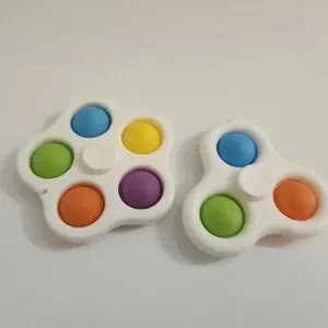 Colorful Fidget Toy Set for Kids Pop It Fidget Spinners 2 Pack