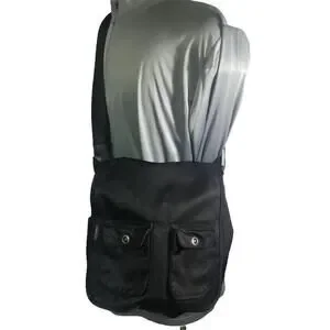 Columbia Black Messenger Bag Pockets Inserts Snap Closure Work Casual Office