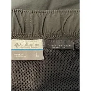 COLUMBIA Men’s Size L Omni Shade Shorts Swim Trunks Gray Nylon
