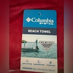 Columbia Performance Fishing Gear Triangle Logo Beach Towel- Red