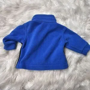 Columbia Sportswear Blue Black Fleece Zip Up Jacket Baby Size 6 Months