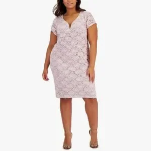 Connected Lace Boning Midi Dress