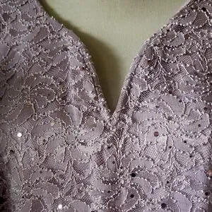 Connected Lace Boning Midi Dress