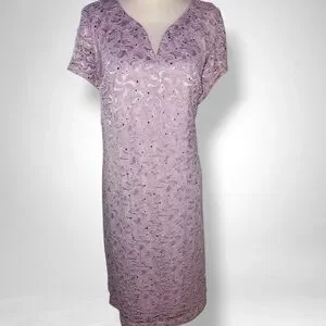 Connected Lace Boning Midi Dress