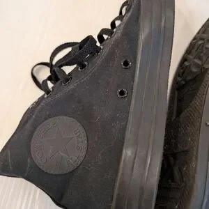 CONVERSE All Star Skate-Hi Black Monochrome Canvas High-Top Sneakers Size 9