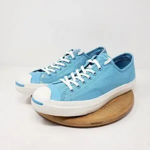 Converse Jack Purcell Shoes Womens 9.5 Sneakers Light Blue Low Athletic Mens 8