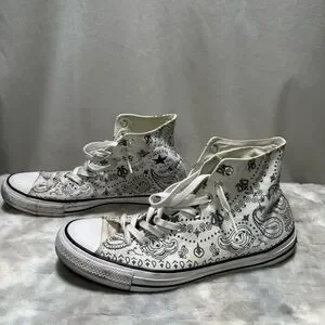 Converse X Sammy Bacca CTAS Pro Hi "Bandana Print" White/Black Size 10