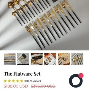 COPY - 24-Piece Gold Silverware Set Gold Utensils Set For 6 Gold Spoons And Fo…