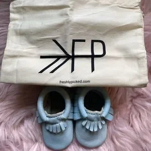 COPY - *NWT* Freshly Picked Baby Blue Moccasins Size 0