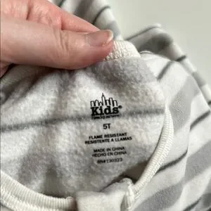 Cozy Striped Gray And White Baby Onesie With Animal Zebra Design