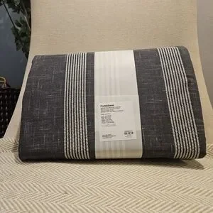 Crate&Barrel Monterey Full/Queen Duvet Cover In Gray White - NWT