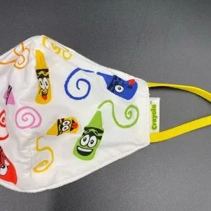 Crayola Onesize Kids Face Mask Colorful Crayons Themed