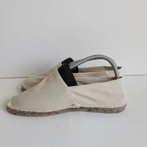 Cream Slip On Canvas Espadrille shoes