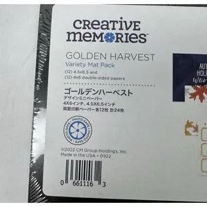 Creative Memories Golden Harvest Variety Mat Pack 24 Total 4.5x6.5 And 4x6