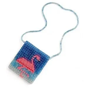 Crewcuts by J. Crew Girl’s Beaded Critter Crossbody Flamingo Bag Neon Ca…
