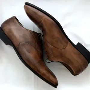 Crisci handmade brown lace-up shoe