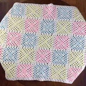 Crochet Blanket Granny Pastel Cottagecore Swiftie Lover Grandmillennial Baby