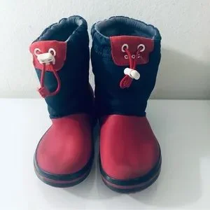 CROCS KIDS SNOW BOOTS -CROCBAND LODGEPOINT BOOT K 203509.SIZE C 11