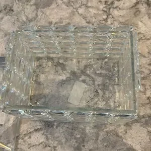 ✨ Crystal Bathroom Storage Container With Lid - Subtly Imperfect 6.5”x5”x4”