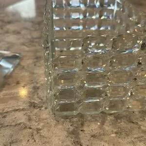 ✨ Crystal Bathroom Storage Container With Lid - Subtly Imperfect 6.5”x5”x4”