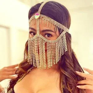 Crystal Chain Tassel Face Mask Rhinestones Holloween Masquerade Face Jewelry