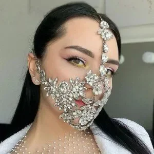 Crystal Face Mask Masquerade Full Face Jewelry Halloween Accessories Rhinestone