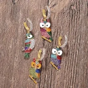 Crystal Owl Earrings