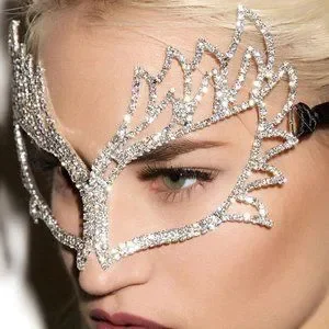 Crystal Rhinestone Masquerade Mask Holloween Face Accessories Prom Party Jewelry