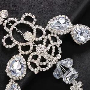 Crystal Tassel Face Mask Rhinestone Masquerade Jewelry For Women Halloween Party