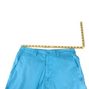 CSG Champs Sports Gear 6 Pocket Aqua Shorts Twill Flat Front Sz 32 Kencore #467