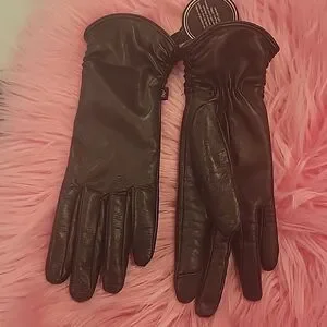Cuddl Duds Genuine Leather gloves  touch screen compatible  S
