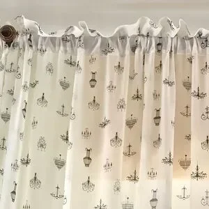 Curtains Drapes Panels Set Of 4 Silk Panels Country Cottage Style Windows Decor