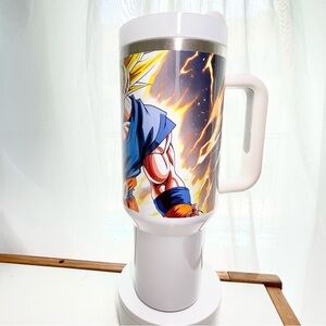 Custom Personalized Name Dragon Ball Z 30oz/40oz Tumbler With Lid Handle And St