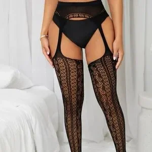 Cut Out Suspender Stockings p